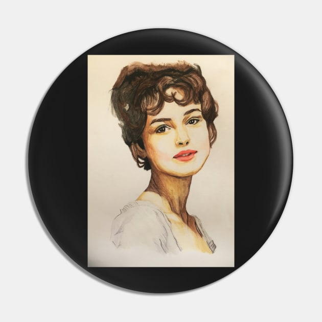 Elizabeth Bennet in watercolour Pin by DustNox