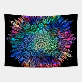 Rainbow Mandala Tapestry