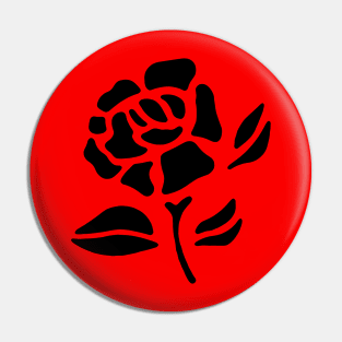 Black Rose Pin