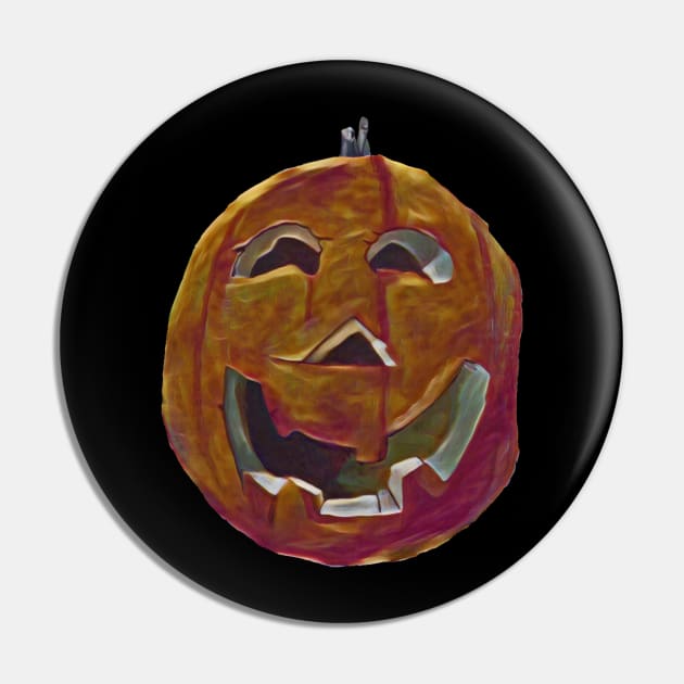 Laughing Grinning Pumpkin Pin by wildjellybeans