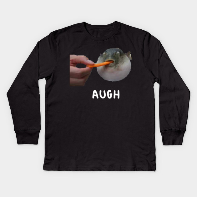 Pufferfish Eating Carrot Augh Dank Meme Tshirt White Pufferfish