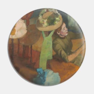 The Millinery Shop by Edgar Degas Pin