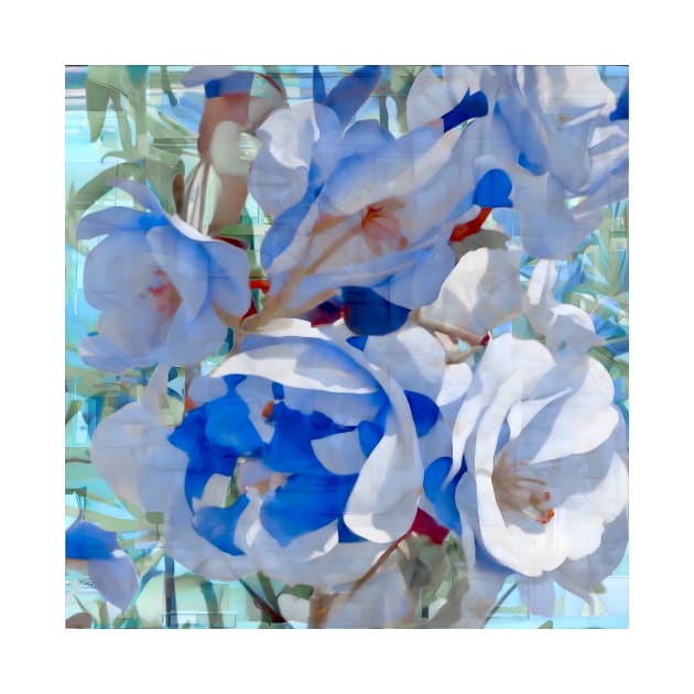 Blue and White Floral by DANAROPER