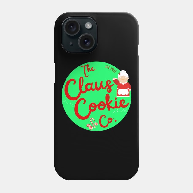 The Claus Cookie Company Baking Christmas Cookies Phone Case by MalibuSun