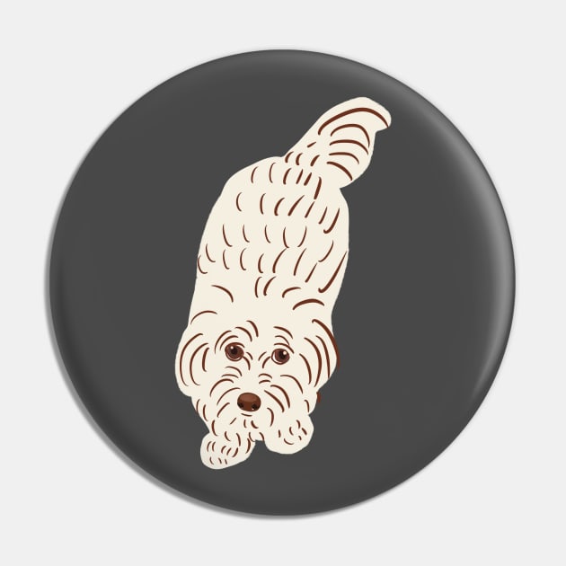 Maltipoo Cute Face Pin by PatternbyNOK