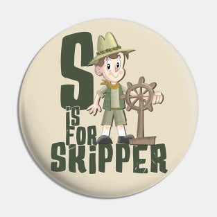 S is for Skipper (Boy Skipper) Pin