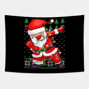 Ugly Sweater - T-Shirt Christmas Squad Dabbing Santa Claus Tapestry