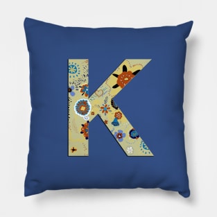 Monogram letter K Pillow