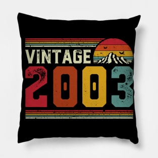 Vintage 2003 Birthday Gift Retro Style Pillow