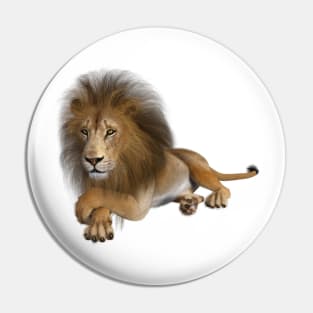 Big wild African Lion Pin