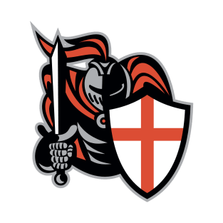English Knight With Sword England Shield Retro T-Shirt