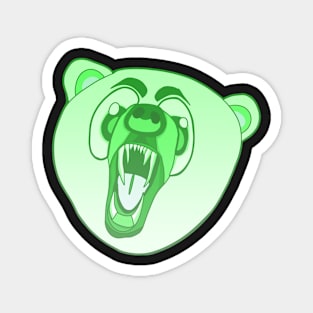 Green Fade Bear Magnet