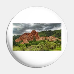 Red Rocks and Gray Skies Pin