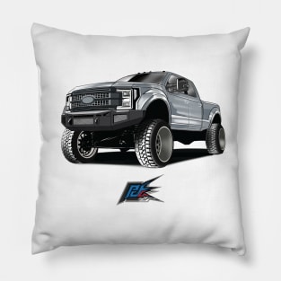 ford f250 hd truck gray Pillow