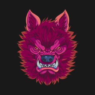 Werewolf Happy Halloween Wolfman Scary Monster Face T-Shirt