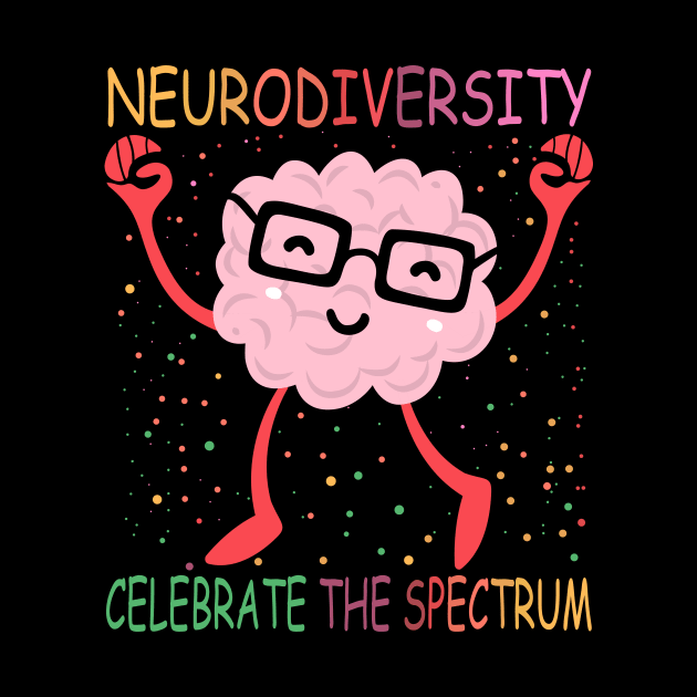 Neurodiversity Brain Autism Awareness ASD ADHD Men Women Kid by KRMOSH