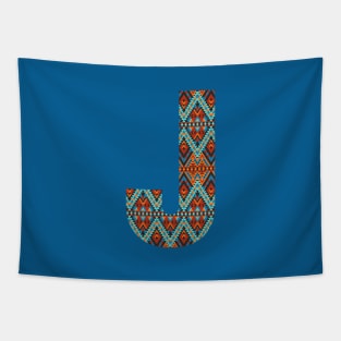 Letter J- boho design Tapestry