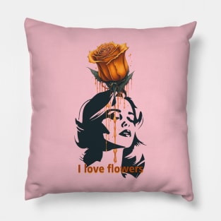 I love flowers Pillow