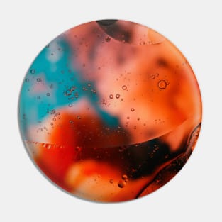 Orange Abstract Painting Pin