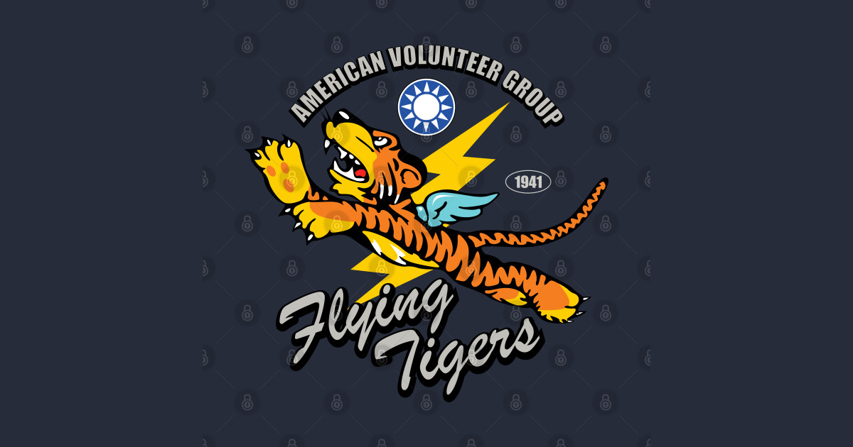 Flying Tigers American Volunteer Group Avg TShirt TeePublic