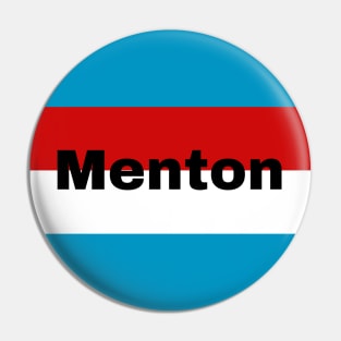 Menton City in Monaco Flag Pin