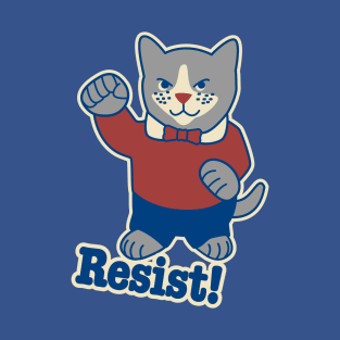 Resist! Cat with raised fist T-Shirt