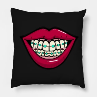 Big Smile with braces Pillow