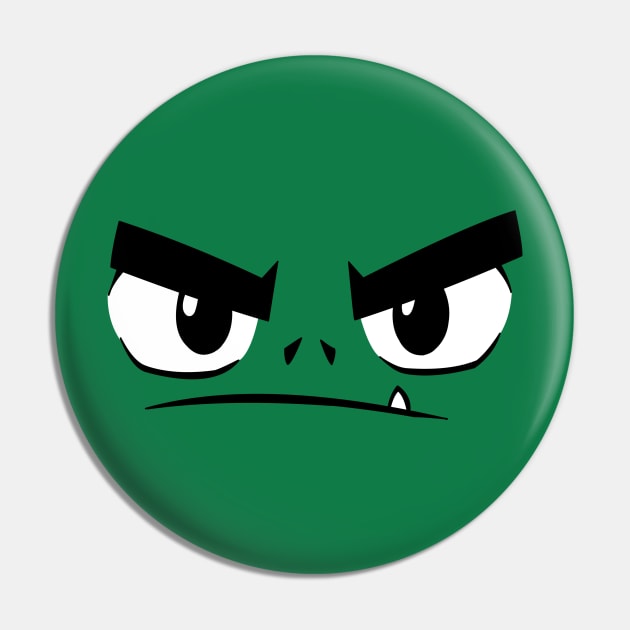 Beast Boy Angry Face Pin by Nykos