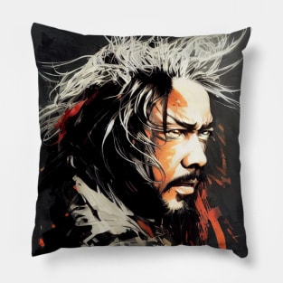 Warrior Wild Nature Free Spirit Art Brush Painting Pillow