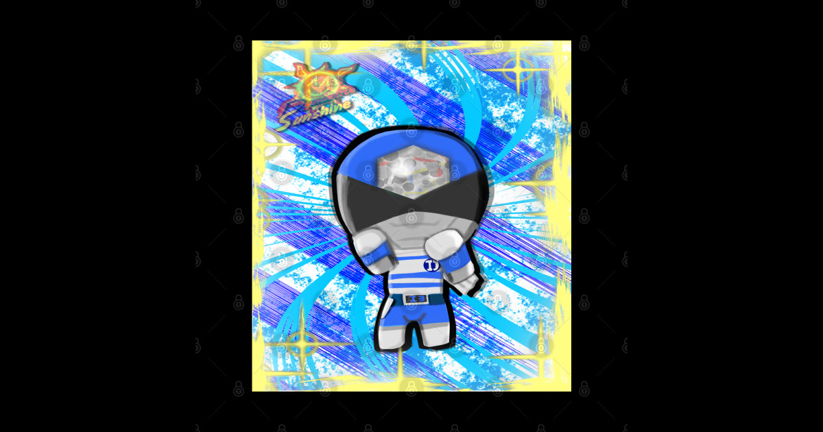 Chibi Denzi Blue - Power Rangers - Sticker | TeePublic