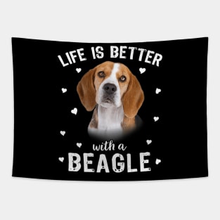 Life Is Better With A Beagle Tapestry