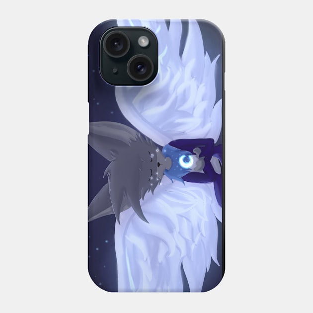 A moon angel - sold as a mug, phone case, poster, and notebook! Phone Case by LouisArts