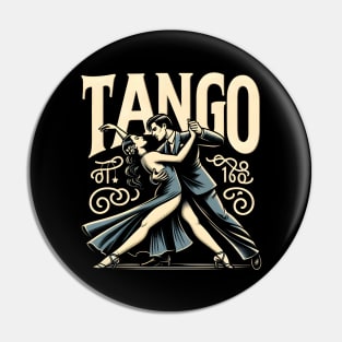 Vintage Tango Milonga Embrace Pin