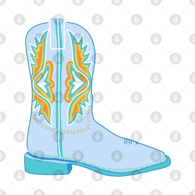 Cowgirl Boots (light blue) by crankycranium