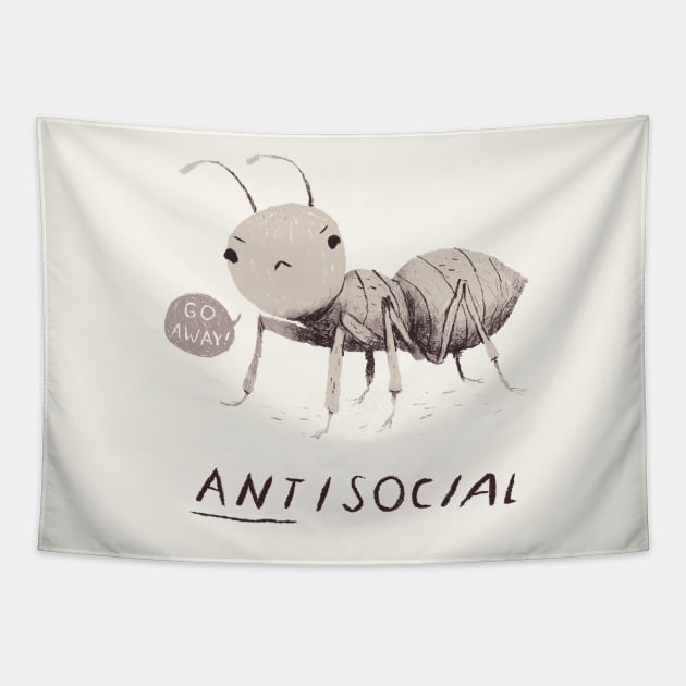 ant-isocial - puns Tapestry by Louisros