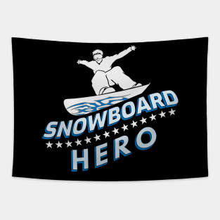 Snowboard Hero Winter Mountains Snow Gift Tapestry