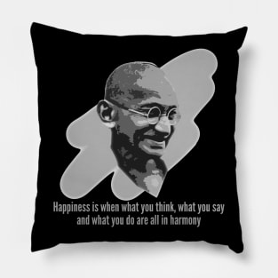 Mahatma Gandhi - Happiness & Harmony Pillow