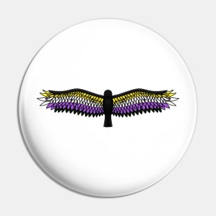 Fly With Pride, Raven Series - Nonbinary Pin