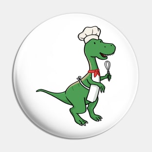 Chef dinosaur cartoon Pin