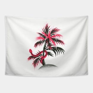 Snake Palms - Light Vintage Coral Tapestry