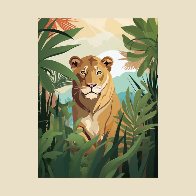 Female Lion In The Jungle by JunkyDotCom