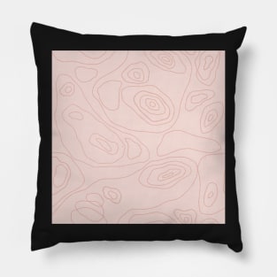 Pink Topography Pattern Pillow