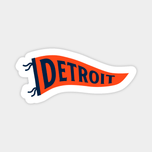 Detroit Pennant - Navy 1 Magnet