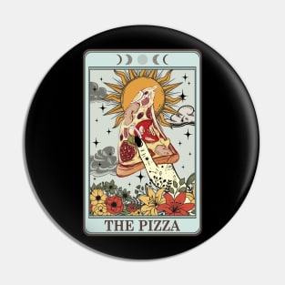 Funny food tarot card with pizza Pin