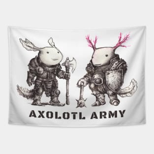 Axolotl Army medieval - Armored Ajolotl Tapestry