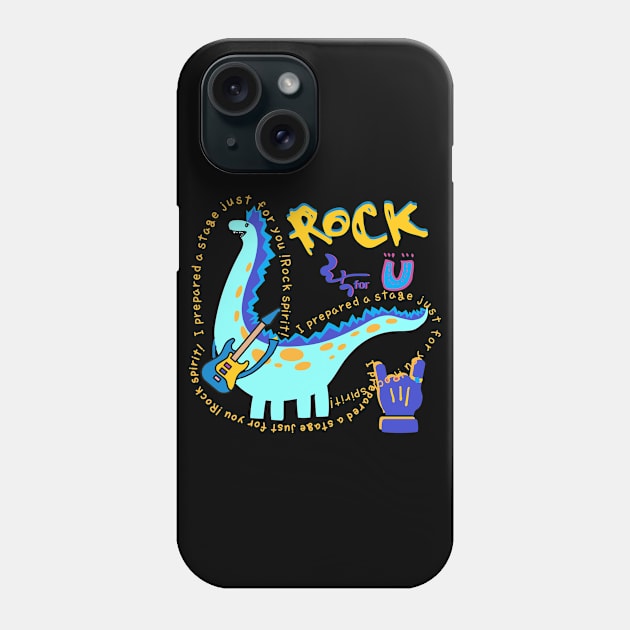 rock spirit, dinosaur Phone Case by zzzozzo