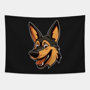 Happy German Shepherd Dog Tapestry