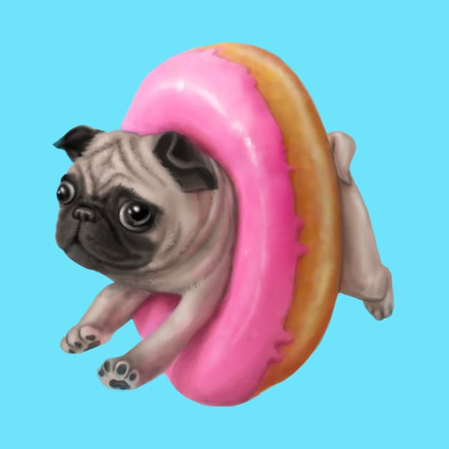 Donut Pug by maplemoth