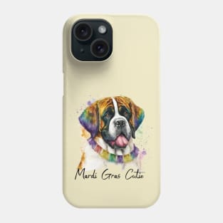 Mardi Gras Cutie Saint Bernard Phone Case