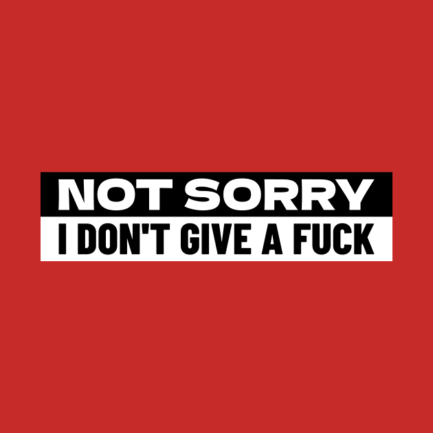 Not sorry I don't give a fuck by dgutpro87